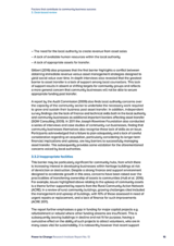 Factors that contribute to community business success 3. Desk-based review